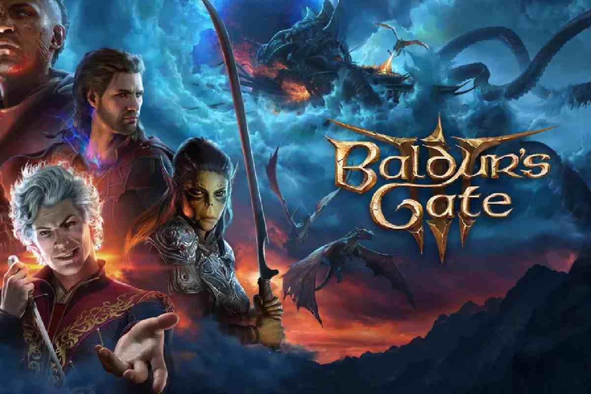 Baldur's Gate 3 copertina oscura videogioco