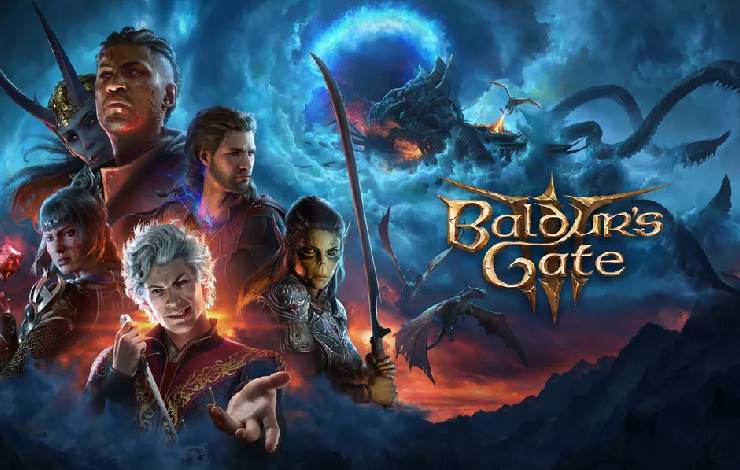 Baldur's Gate 3 copertina oscura videogioco