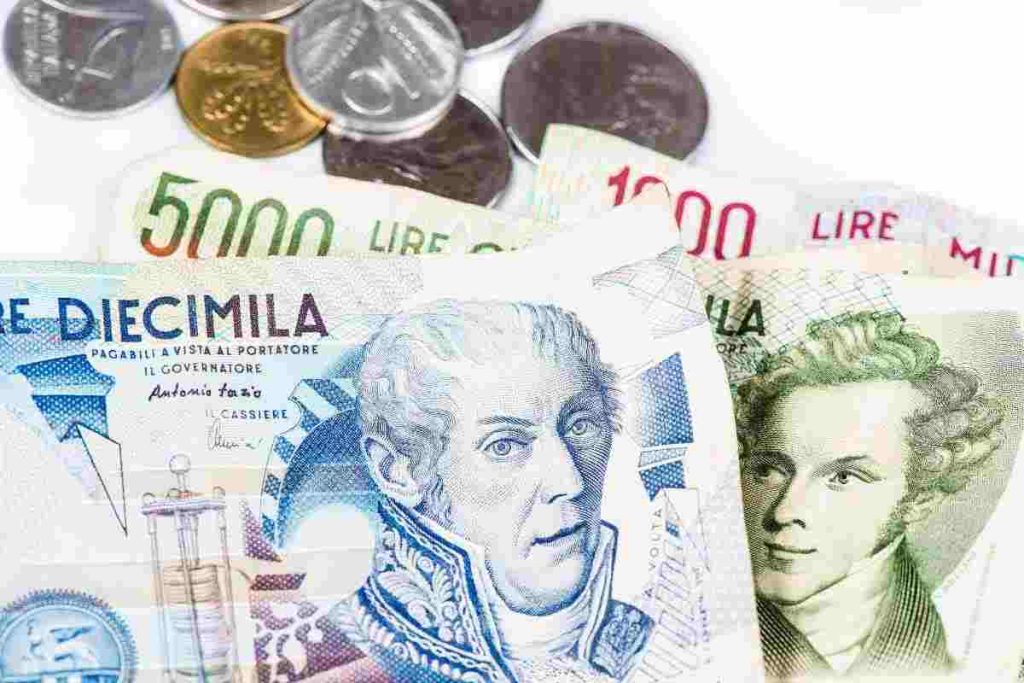 valore banconote vecchie lire italiane